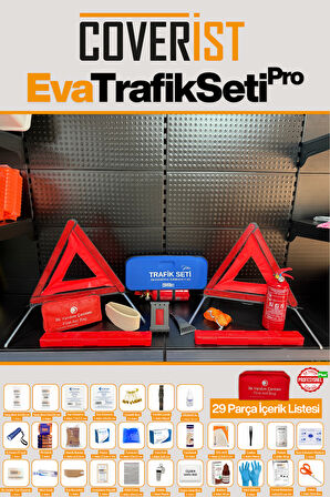 Eva Trafik Seti Plus - 1 KG Yangın Tüpü - 4 Yıllık - Mavi - Gold Paket