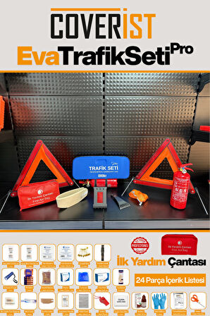 Eva Trafik Seti Plus - 1 KG Yangın Tüpü - 4 Yıllık - Mavi - Silver Paket