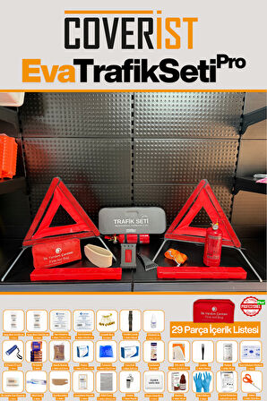 Eva Trafik Seti Plus - 1 KG Yangın Tüpü - 2 Yıllık - Gri - Gold Paket