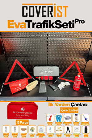 Eva Trafik Seti Plus - 1 KG Yangın Tüpü - 2 Yıllık - Gri - Silver Paket
