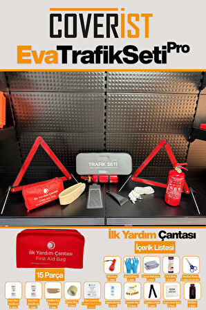 Eva Trafik Seti Plus - 1 KG Yangın Tüpü - 4 Yıllık - Gri - Bronz Paket