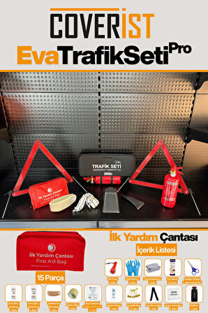 Eva Trafik Seti Plus - 1 KG Yangın Tüpü - 2 Yıllık - Siyah - Bronz Paket