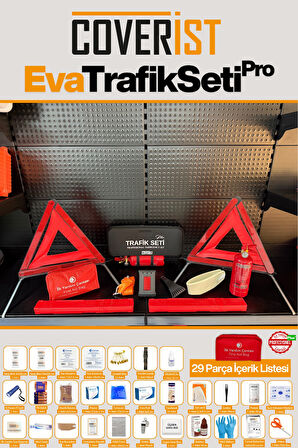 Eva Trafik Seti Plus - 1 KG Yangın Tüpü - 2 Yıllık - Siyah - Gold Paket