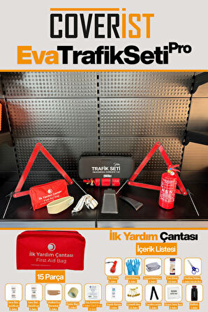Eva Trafik Seti Plus - 1 KG Yangın Tüpü - 4 Yıllık - Siyah - Bronz Paket