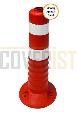 Plastik Yol Şerit Ayırıcı Otopark Dubası 45cm Reflektifli Delinatör TPU