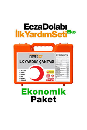 İş Yeri İlk Yardım Çantası Ecza Dolabı Acil Müdahale Seti - Eko Paket