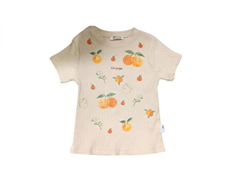 MEYVE DESENLİ KIZ T-SHIRT