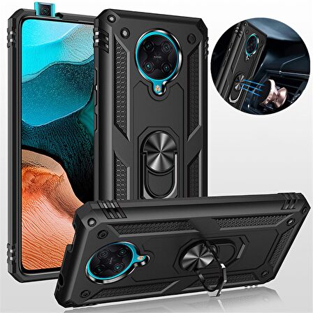 Smcase Xiaomi Redmi K30 Pro Kılıf Vega Yüzüklü Tank Kapak