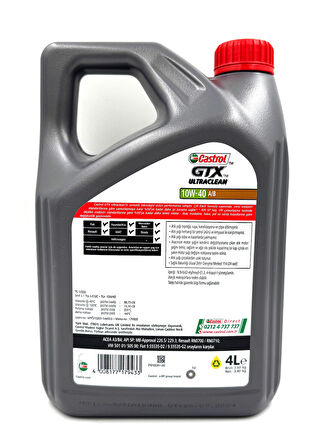 CASTROL ULTRACLEAN GTX 10W40 4 LT