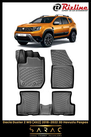 Rizline Dacia Duster 4x2 2021 Model 3D Havuzlu Paspas
