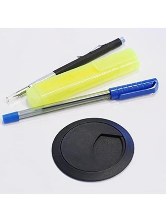 Nublado Siyah Plastik Masa İçi Kablo Geçiş Yuvası 60mm (6cm) - Çalışma Masası Kablo Toplayıcı Düzenleyici Rozet Grommet Grommet