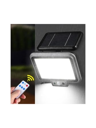 HS-8021 144 Led Güneş Enerjili 3 Mod Kumandalı 4.5 Mt Kablolu Kaliteli Sensörlü Solar Sokak Lambası