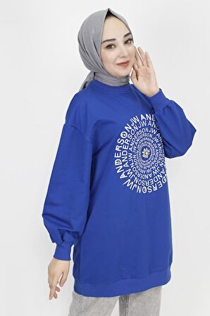 2 İp Kumaş Nakış Ve Taş Detaylı Sweatshirt