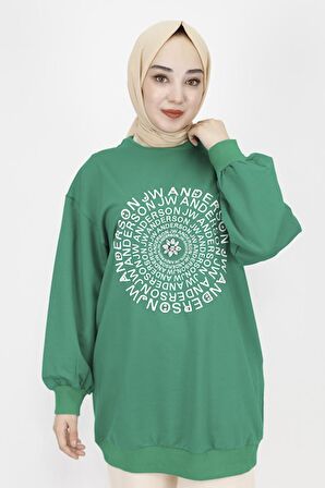 2 İp Kumaş Nakış Ve Taş Detaylı Sweatshirt