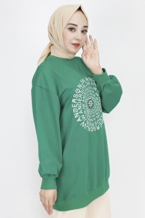 2 İp Kumaş Nakış Ve Taş Detaylı Sweatshirt