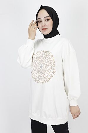 2 İp Kumaş Nakış Ve Taş Detaylı Sweatshirt