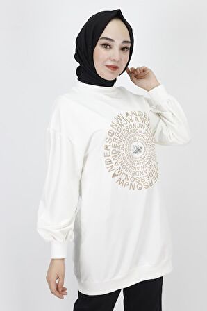 2 İp Kumaş Nakış Ve Taş Detaylı Sweatshirt