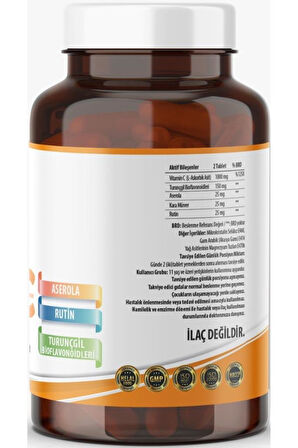 Ncs Ester C Vitamini 1000 Mg Kara Mürver Vitamin C 60 Tablet