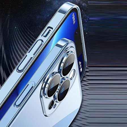 Apple iPhone 13 Pro Max Kılıf Kamera Korumalı Garaj Electroplated PC Sert Kapak