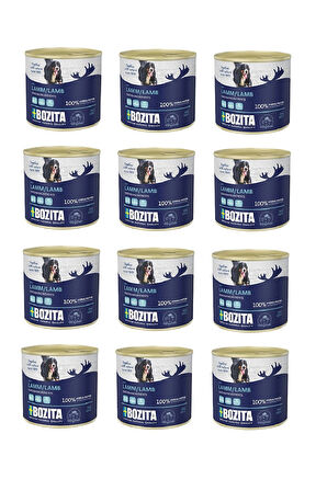 Bozita Tahılısz Kuzu Etli Köpek Konservesi 625 Gr. X 12 Adet