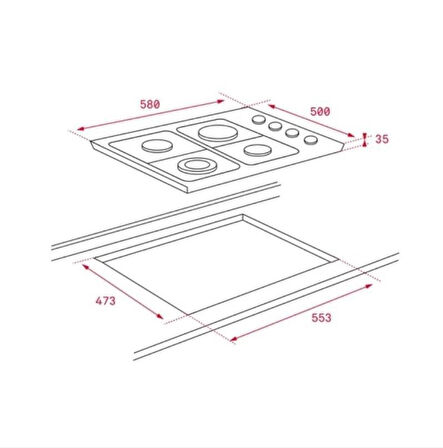 Teka İnox Ankastre Set  ( HE 715 SS - HLX 60 - DF 60 )