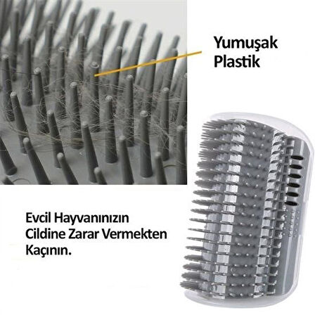 Evyora®  Pratik Kedi Tüyü Kaşıma Ve Tarama Aparatı Duvara Monte Kaşıma Aleti