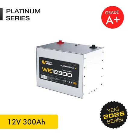 12V 300Ah LiFePO4 Platinum Series Bluetooth'lu Lityum Demir Fosfat Akü/Batarya