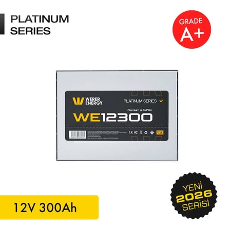 12V 300Ah LiFePO4 Platinum Series Bluetooth'lu Lityum Demir Fosfat Akü/Batarya
