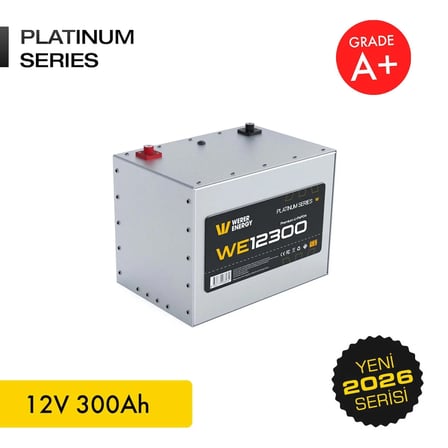 12V 300Ah LiFePO4 Platinum Series Bluetooth'lu Lityum Demir Fosfat Akü/Batarya
