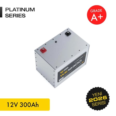 12V 300Ah LiFePO4 Platinum Series Bluetooth'lu Lityum Demir Fosfat Akü/Batarya