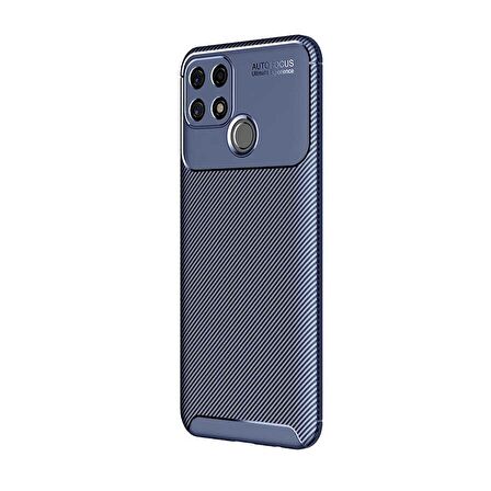 Smcase Oppo A15s Kılıf Ultra Soft Negro Karbon Silikon  Tam Kapatan Ekran Koruyucu