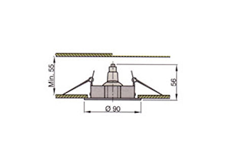 Vetus V-Line halojen tavan lambası. Model Pisa. Dönebilir. 1366222