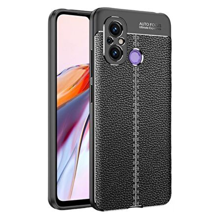 Gpack Xiaomi Redmi 12C Kılıf Niss Silikon Deri Görünümlü Kamera Korumalı