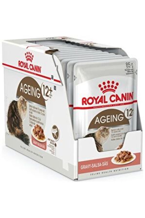 Royal Canin Ageing +12 Gravy Soslu Pouch Yaşlı Kedi Yaş Maması 12adetx85gr