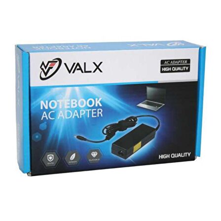 Valx LA-20075 20V 4.5A 90W Sarı Dörtköşe Pin Adap.