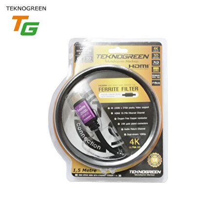 TeknoGreen TKH-015X 1.5 Metre 4K Hdmi Kablo