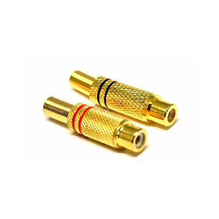 TeknoGreen Rca Gold Dişi Jack (10'lu Paket/5 Çift)