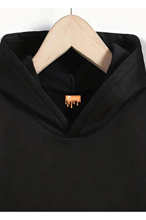 DAİSY KİDS Pamuklu Özel Tasarım ASLAN Baskılı Siyah Çocuk Sweatshirt