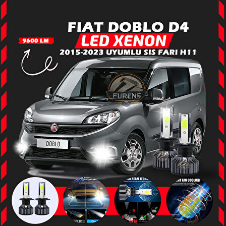 Fiat Doblo D4 2015-2023 Sis Farı Uyumlu Şimşek Etkili Led Xenon Pro Series H11