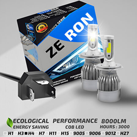 Fiat Fiorino 2008-2024 Uzun - Kısa Far Uyumlu Şimşek Etkili Led Xenon Performance Series H4