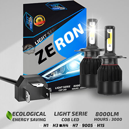 Fiat Fiorino 2008-2024 Uzun - Kısa Far Uyumlu Şimşek Etkili Led Xenon Light Series H4