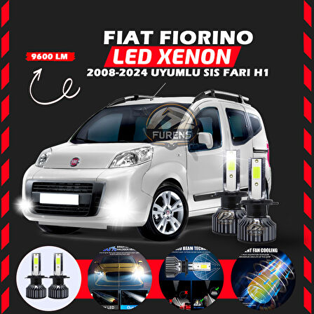 Fiat Fiorino 2008-2024 Sis Farı Uyumlu Şimşek Etkili Led Xenon Pro Series H1