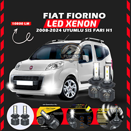 Fiat Fiorino 2008-2024 Sis Farı Uyumlu Şimşek Etkili Led Xenon Premium Series H1