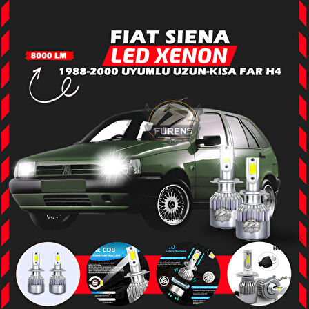 Fiat Tipo Uzun - Kısa FarUyumlu Şimşek Etkili Led Xenon Performance Series H4