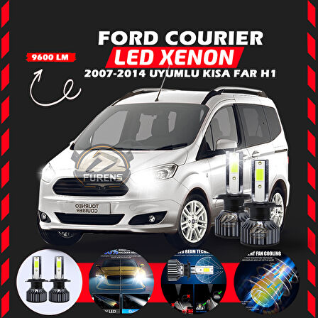 Ford Courier 2007-2014 Kısa Far Uyumlu Şimşek Etkili Led Xenon Pro Series H1