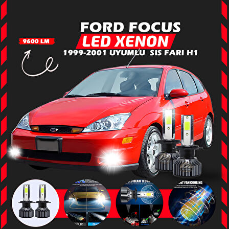 Ford Focus 1 1999-2001 Sis Farı Uyumlu Şimşek Etkili Led Xenon Pro Series H1