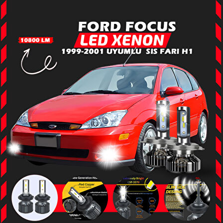 Ford Focus 1 1999-2001 Sis Farı Uyumlu Şimşek Etkili Led Xenon Premium Series H1