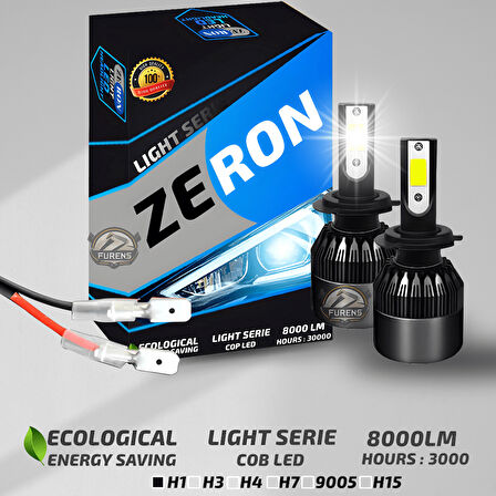 Ford Focus 2 2005-2008 Uzun Far Uyumlu Şimşek Etkili Led Xenon Light Series H1