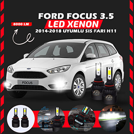 Ford Focus 3.5 2014-2018 Sis Farı Uyumlu Şimşek Etkili Led Xenon Light Series H11