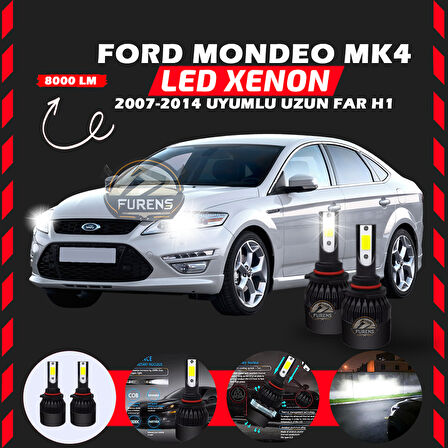 Ford Mondeo MK4 2007-2014 Uzun Far Uyumlu Şimşek Etkili Led Xenon Light Series H1